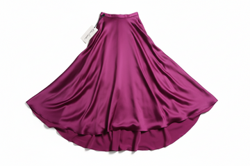 Ralph Lauren magenta satin midi skirt